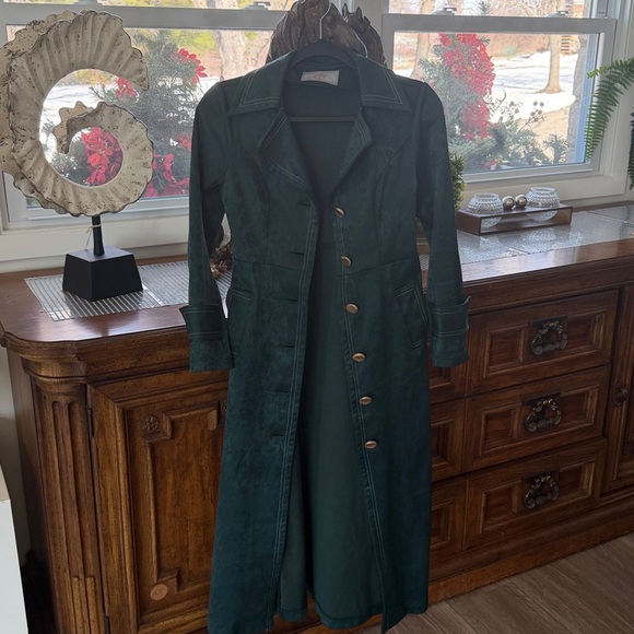 CM Jackets & Blazers - Vintage Forest Green Trench Coat